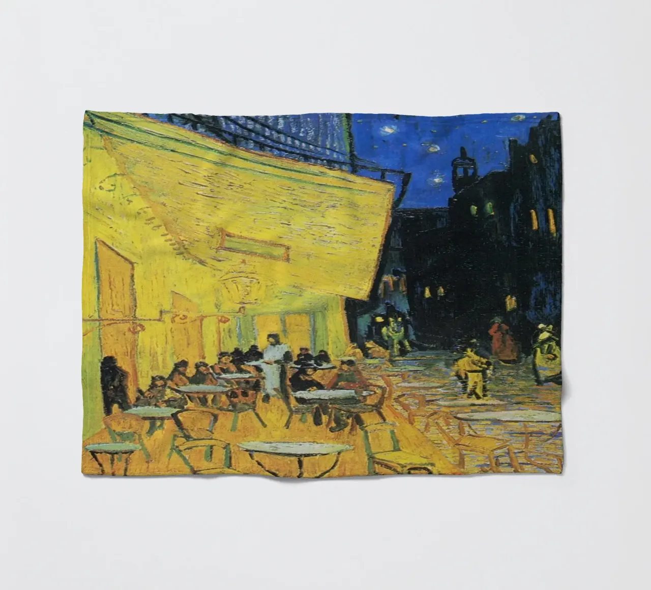 Terrazza del caffè di notte di Vincent van Gogh (1888) coperta in pile da Venus Art