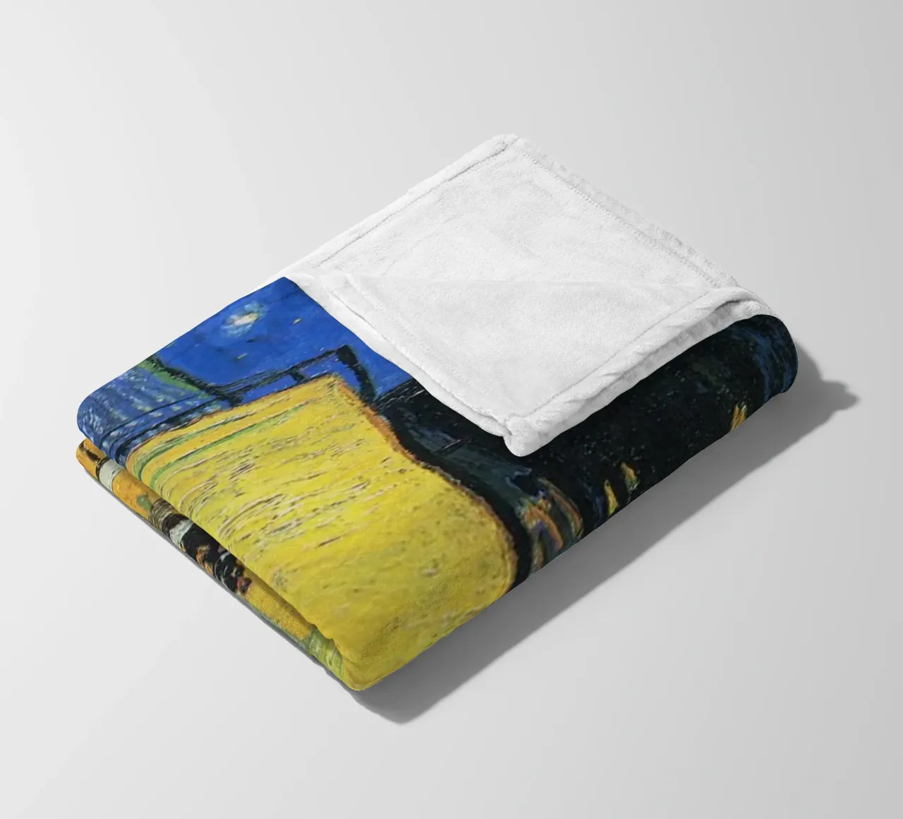 Terrazza del caffè di notte di Vincent van Gogh (1888) coperta in pile da Venus Art