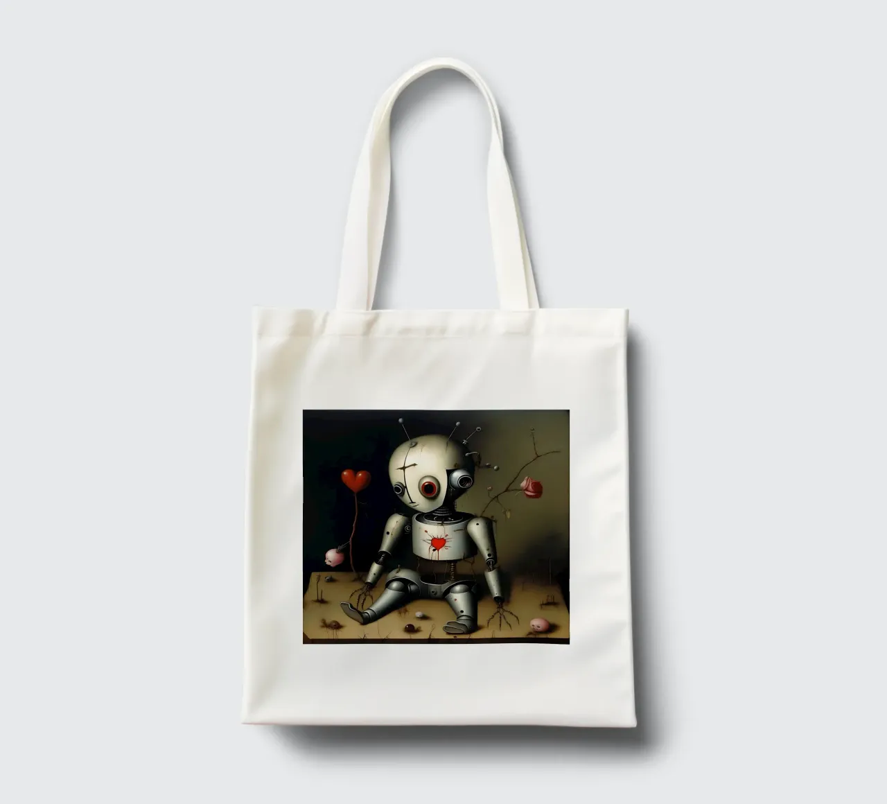 Robots con corazón_10 tote bag de Pink- und LoveArt by LK