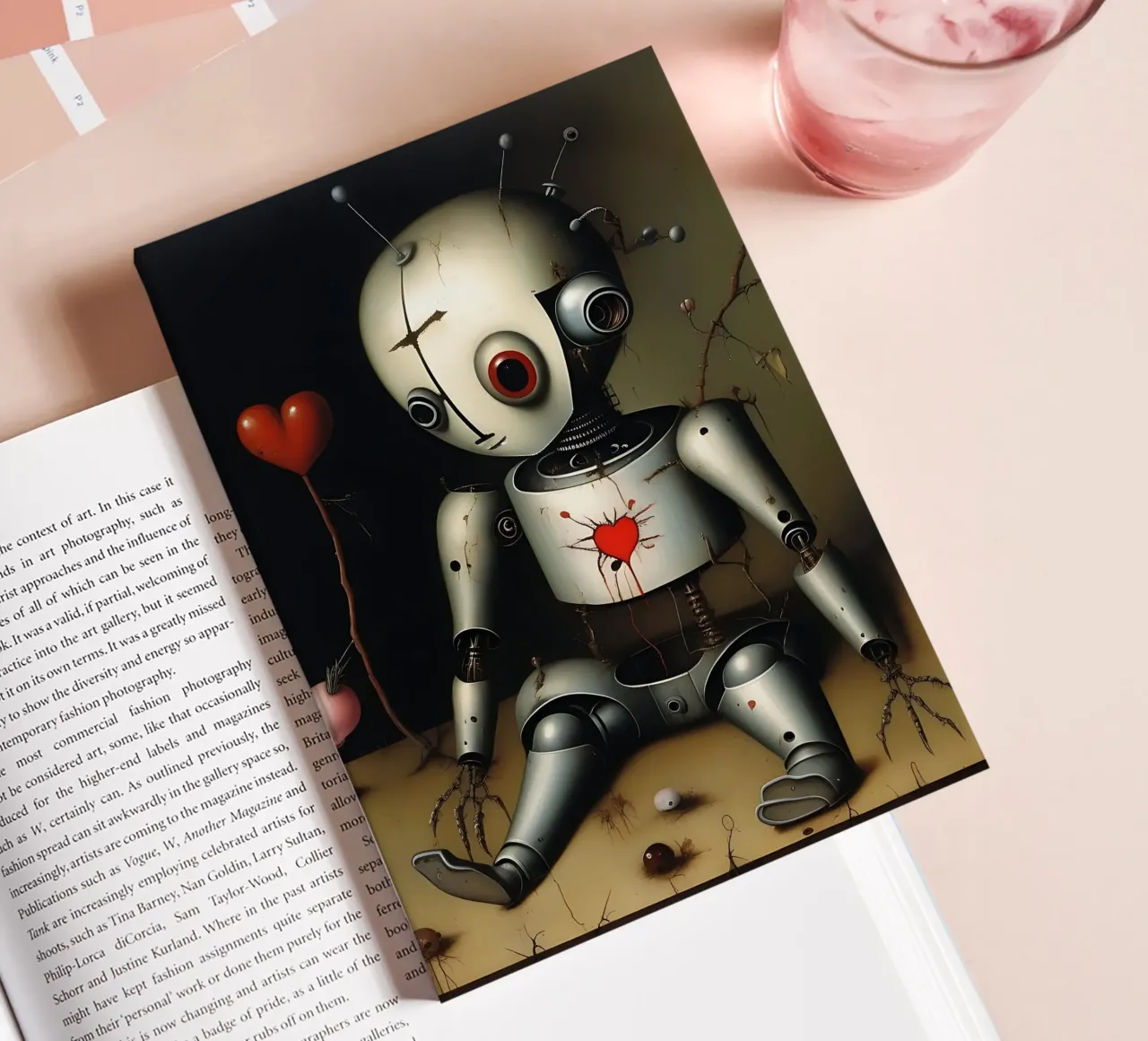 Robots with a heart_10 notebook by Pink- und LoveArt by LK