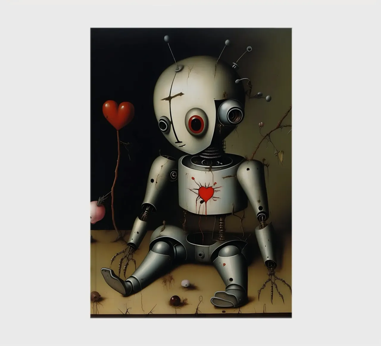 Robot con un cuore_10 diario da Pink- und LoveArt by LK