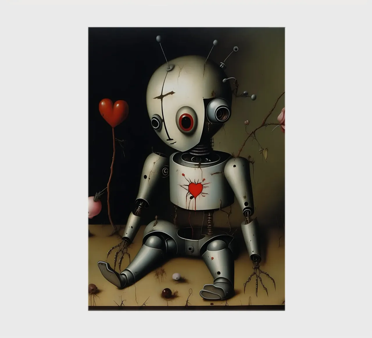 Robot avec un cœur_10 carnet de notes de Pink- und LoveArt by LK