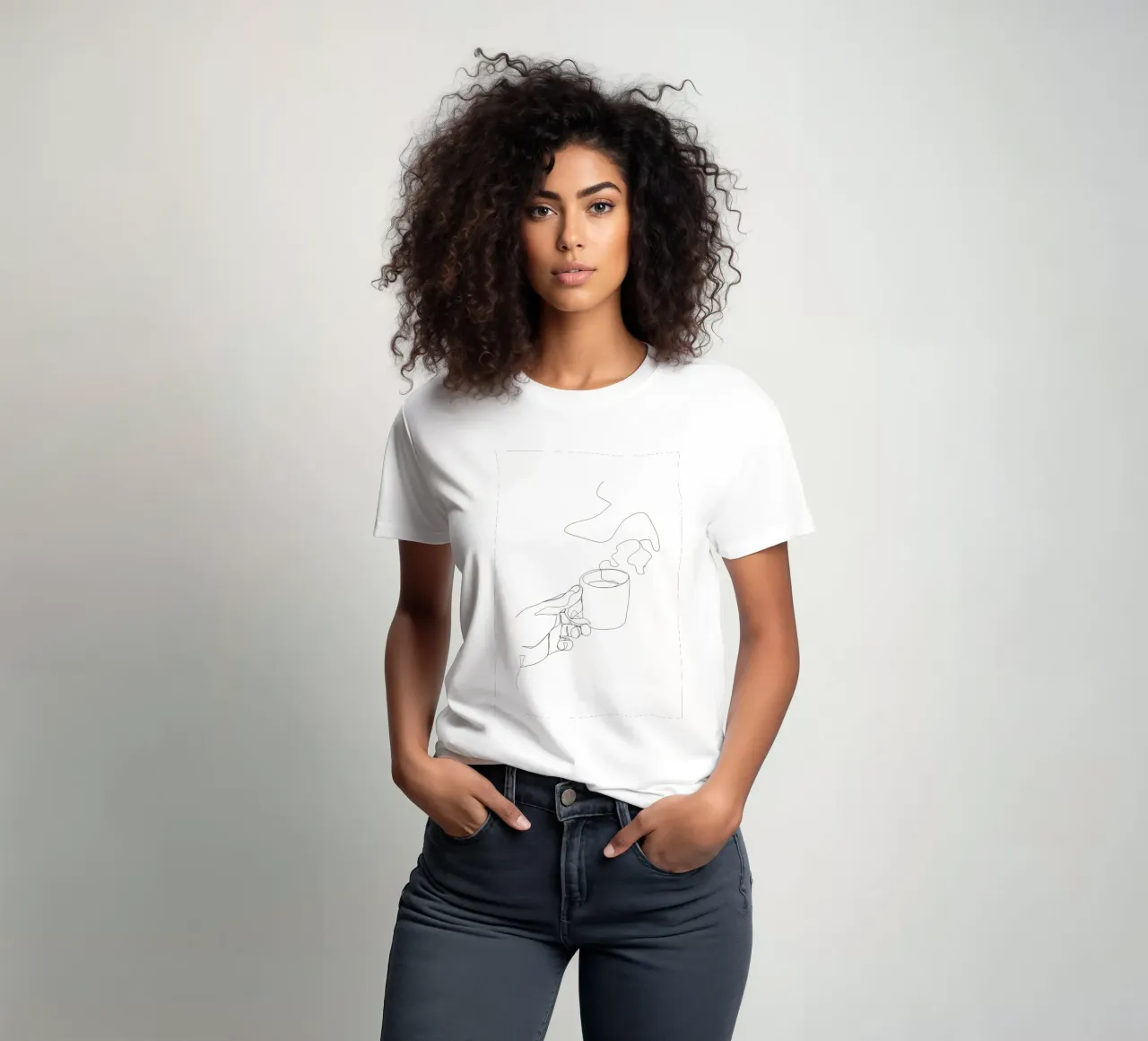 Tazza di caffè caldo t-shirt da Aiden Garcia