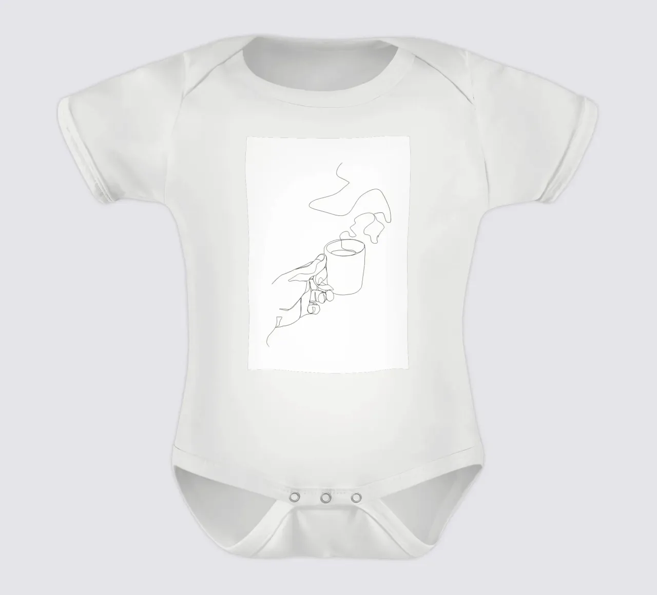 Tazza di caffè caldo body neonato maniche corte da Aiden Garcia