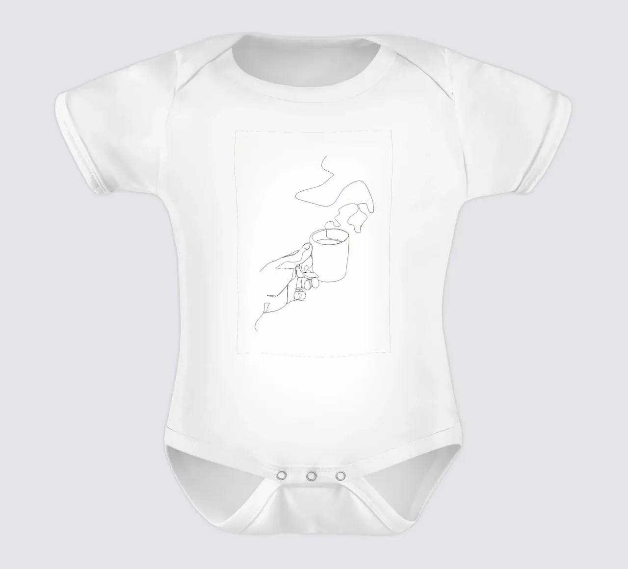Tazza di caffè caldo body neonato maniche corte da Aiden Garcia