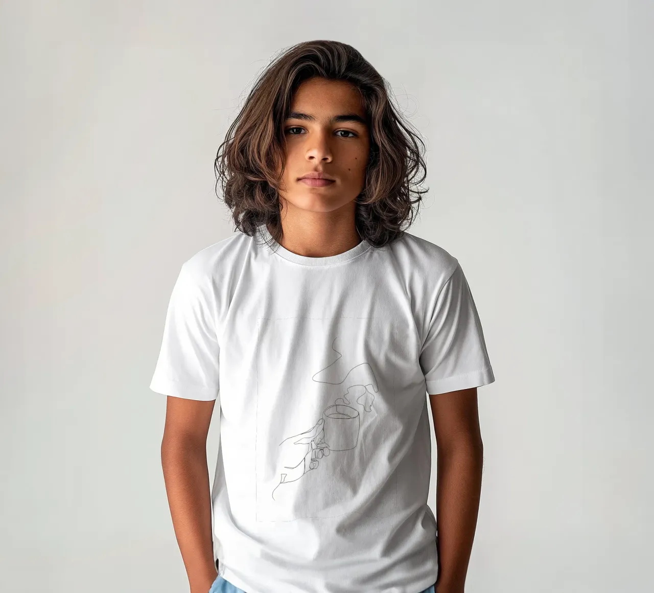 Tazza di caffè caldo t-shirt bambini da Aiden Garcia