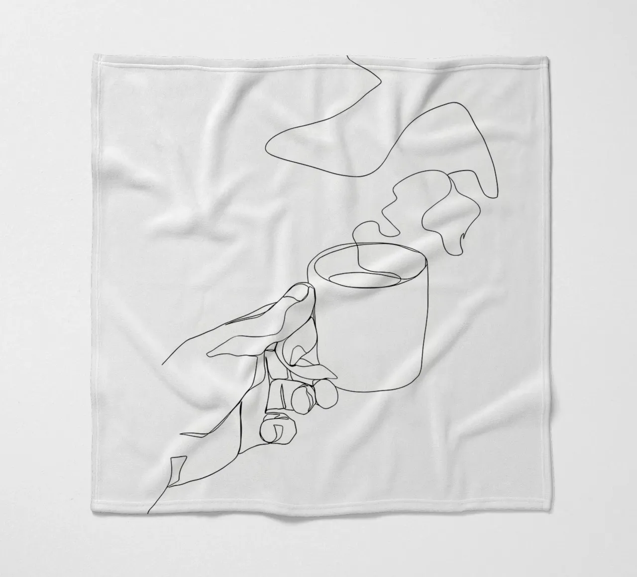 Tazza di caffè caldo coperta in pile da Aiden Garcia