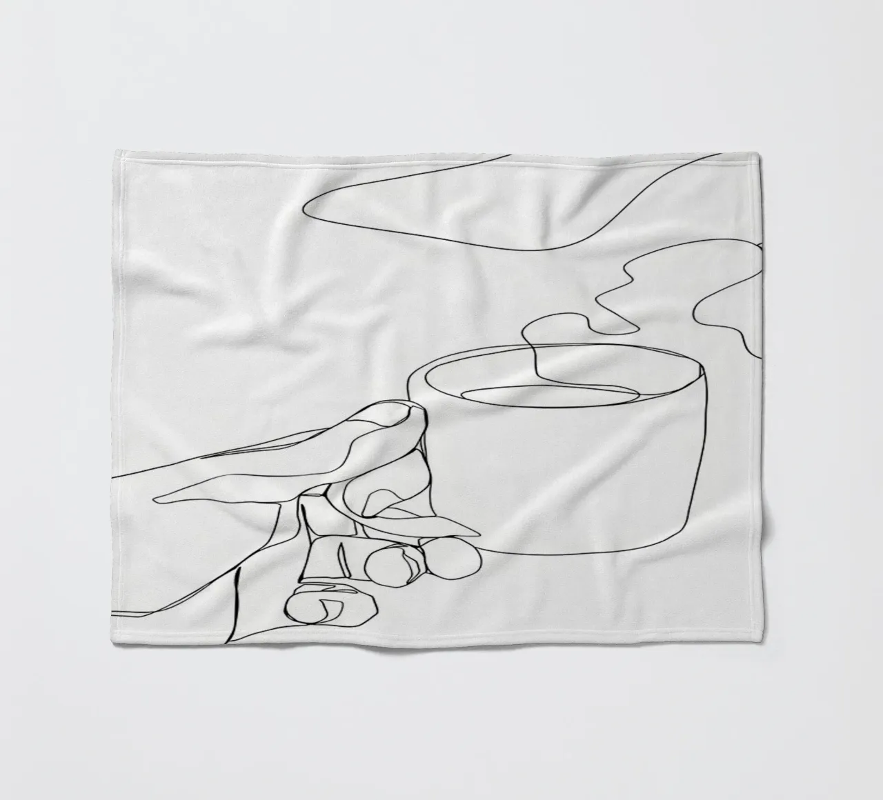 Tazza di caffè caldo coperta in pile da Aiden Garcia