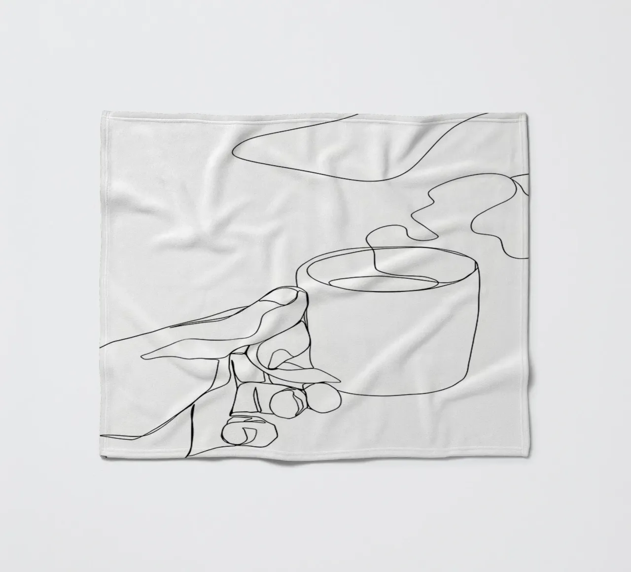 Tazza di caffè caldo coperta in pile da Aiden Garcia