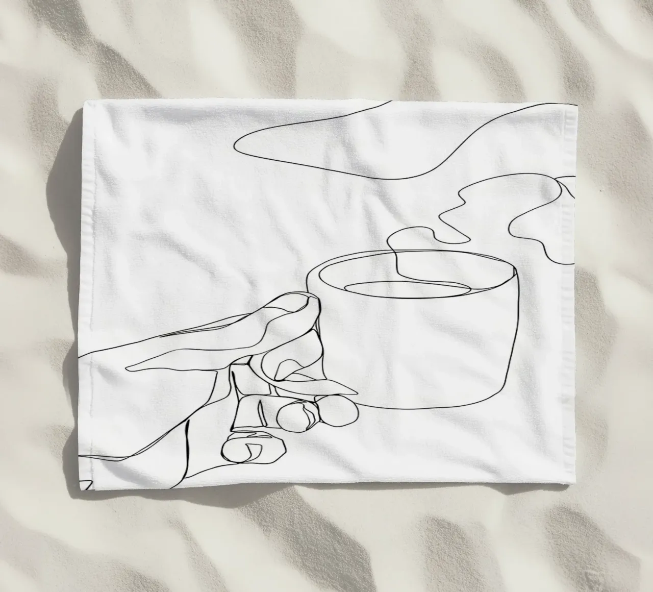 Tazza di caffè caldo telo mare da Aiden Garcia