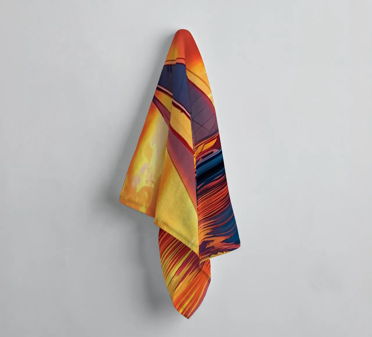 Sunset Sailing towel by Bartosz Powalka