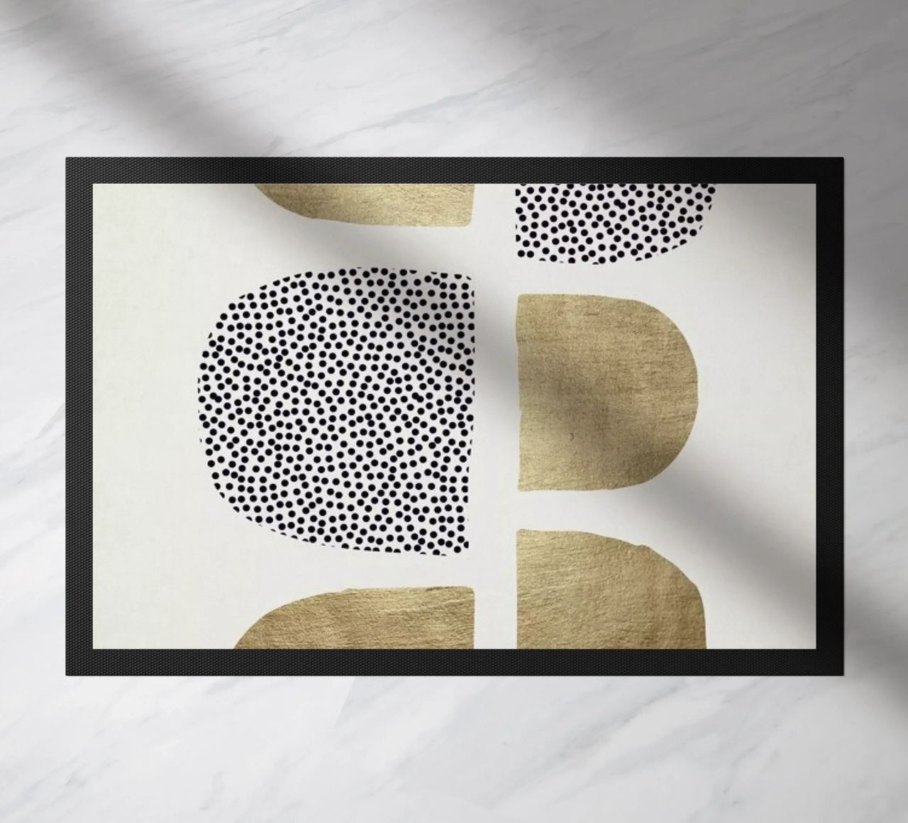 Geometric Abstracta doormat by Kubistika