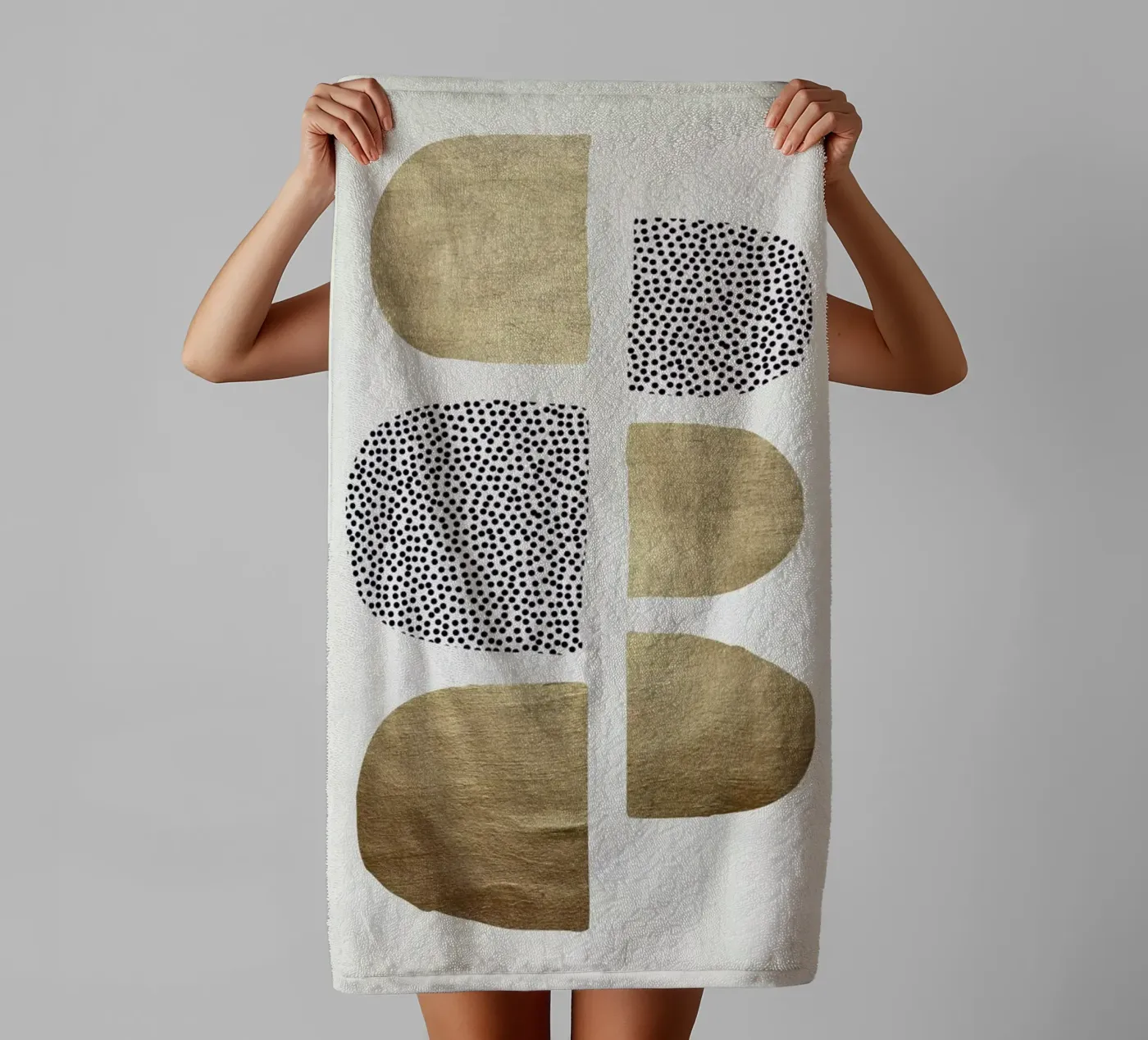 Geometric Abstracta towel by Kubistika