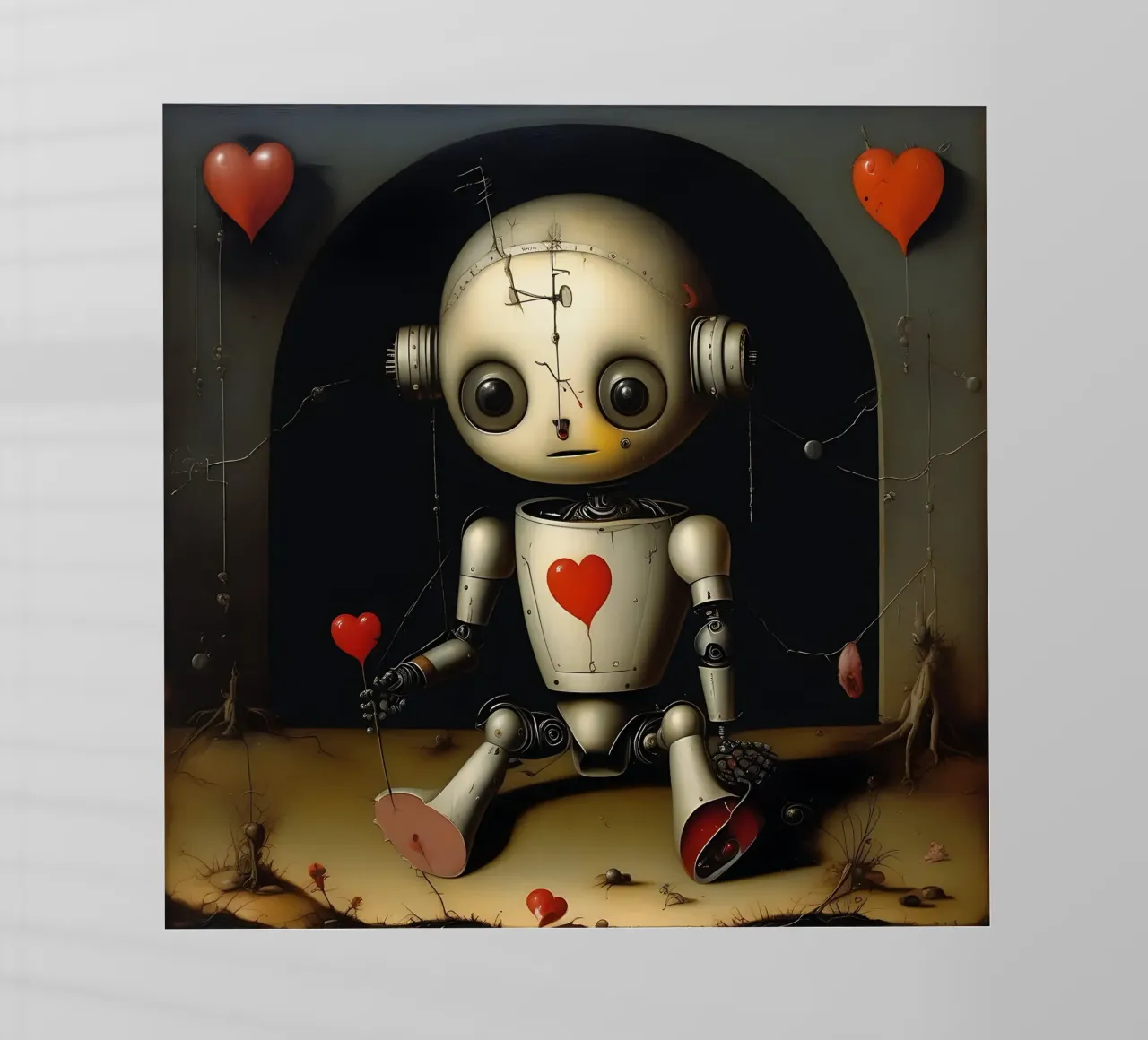 Robot con un cuore_11 pellicola backlit da Pink- und LoveArt by LK