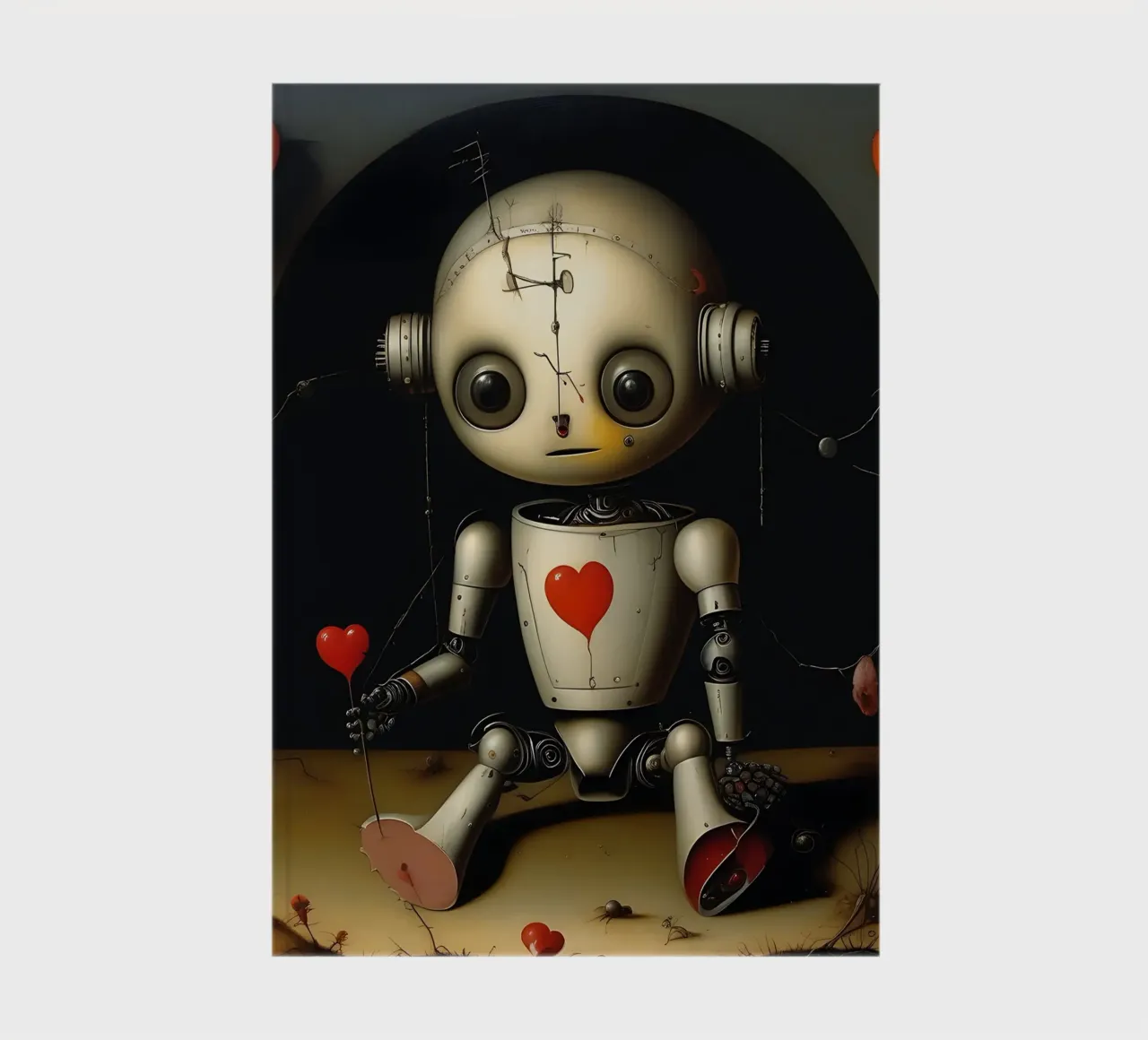 Robots met een hart_11 notitieboek van Pink- und LoveArt by LK