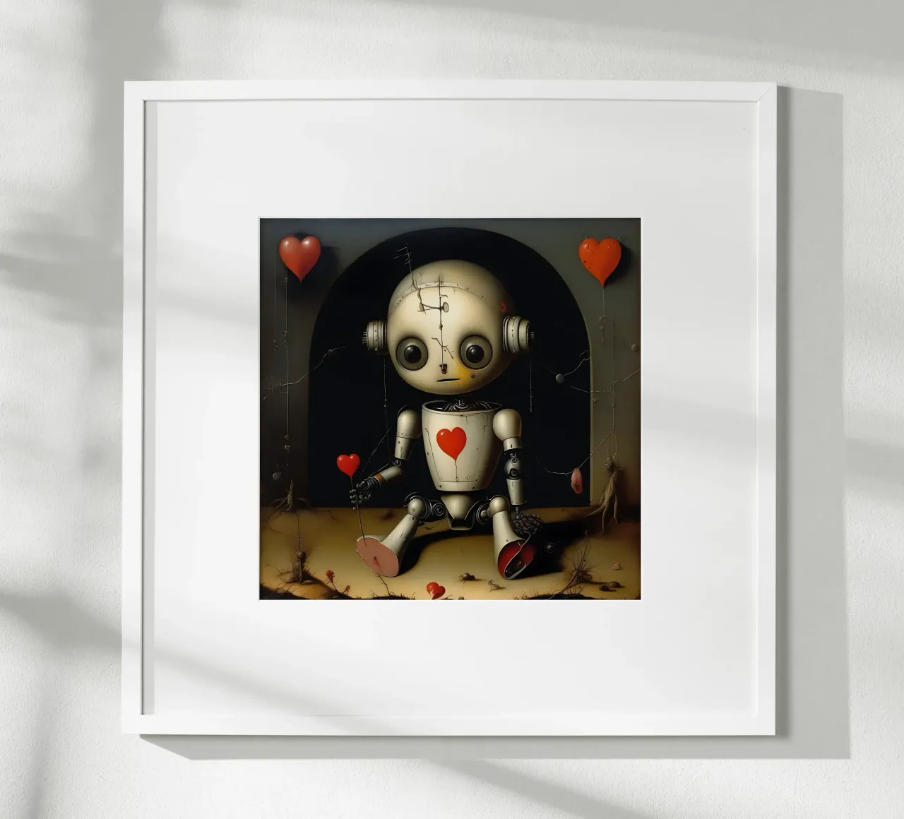Robot con un cuore_11 carta hahnemühle da Pink- und LoveArt by LK