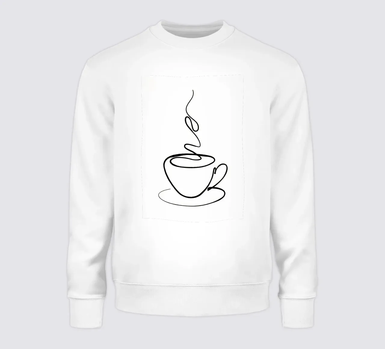 Arte della linea della tazza di caffè felpa da Aiden Garcia