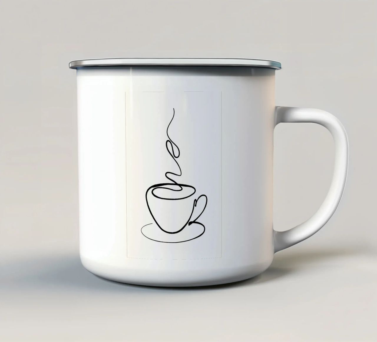 Arte della linea della tazza di caffè tazza in smalto da Aiden Garcia