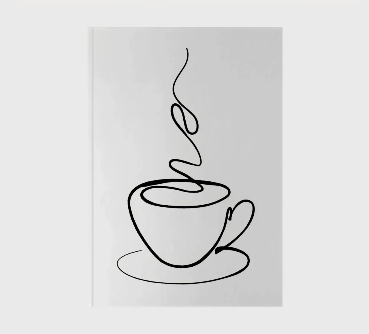 Coffee Cup Line Art notebook by Aiden Garcia