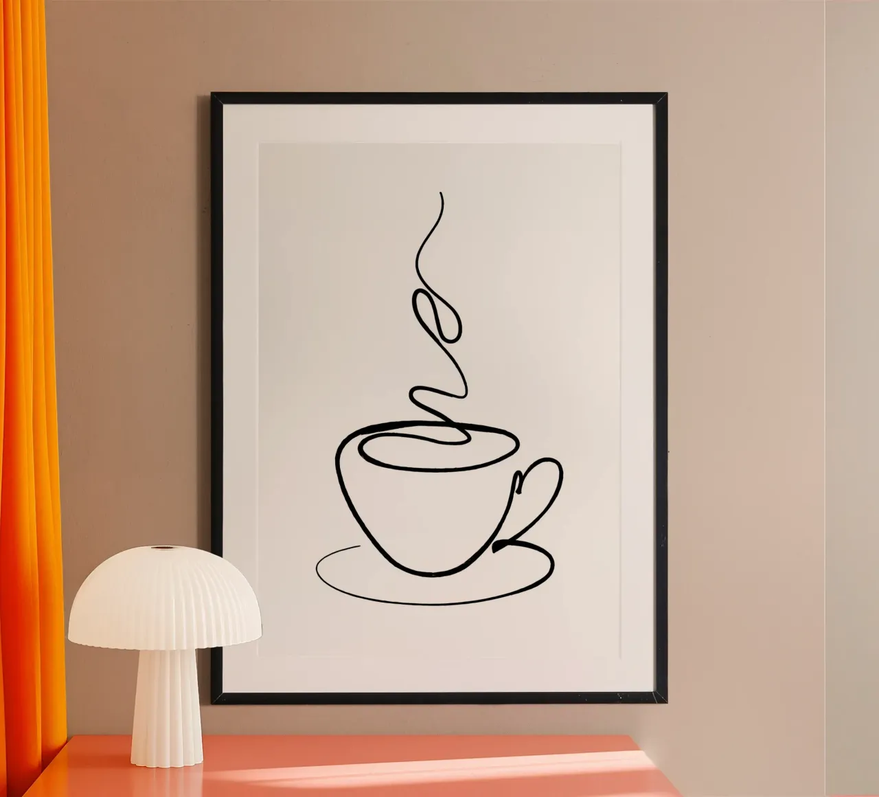 Kaffeetasse Line Art Hahnemühle von Aiden Garcia