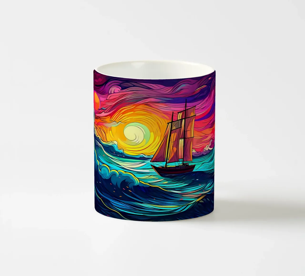 Il pirata della notte stellata tazza in ceramica da Bartosz Powalka