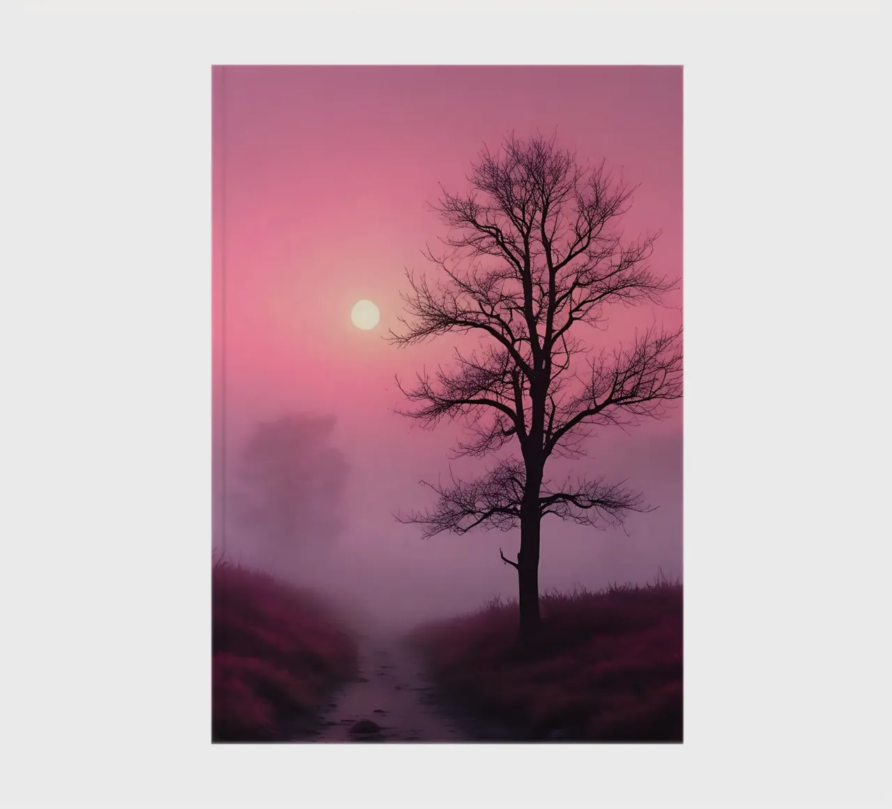 Sunset with fog_1 notebook by Pink- und LoveArt by LK