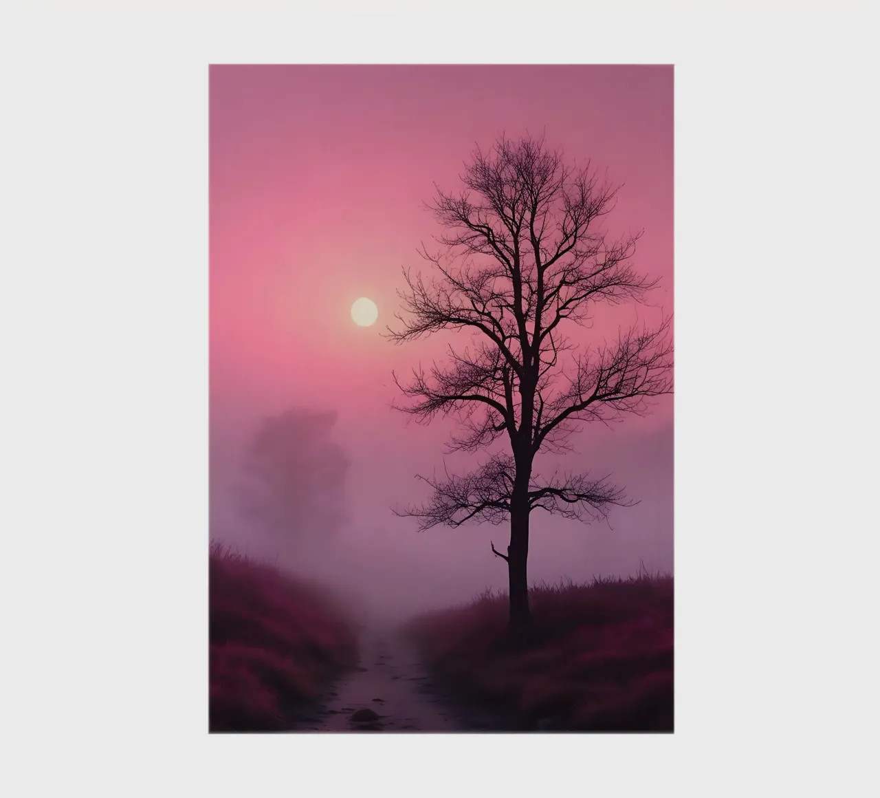 Sunset with fog_1 notebook by Pink- und LoveArt by LK
