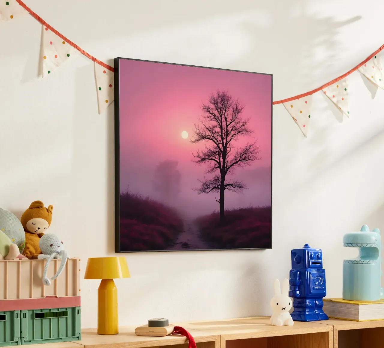 Tramonto con nebbia_1 alluminio dibond da Pink- und LoveArt by LK