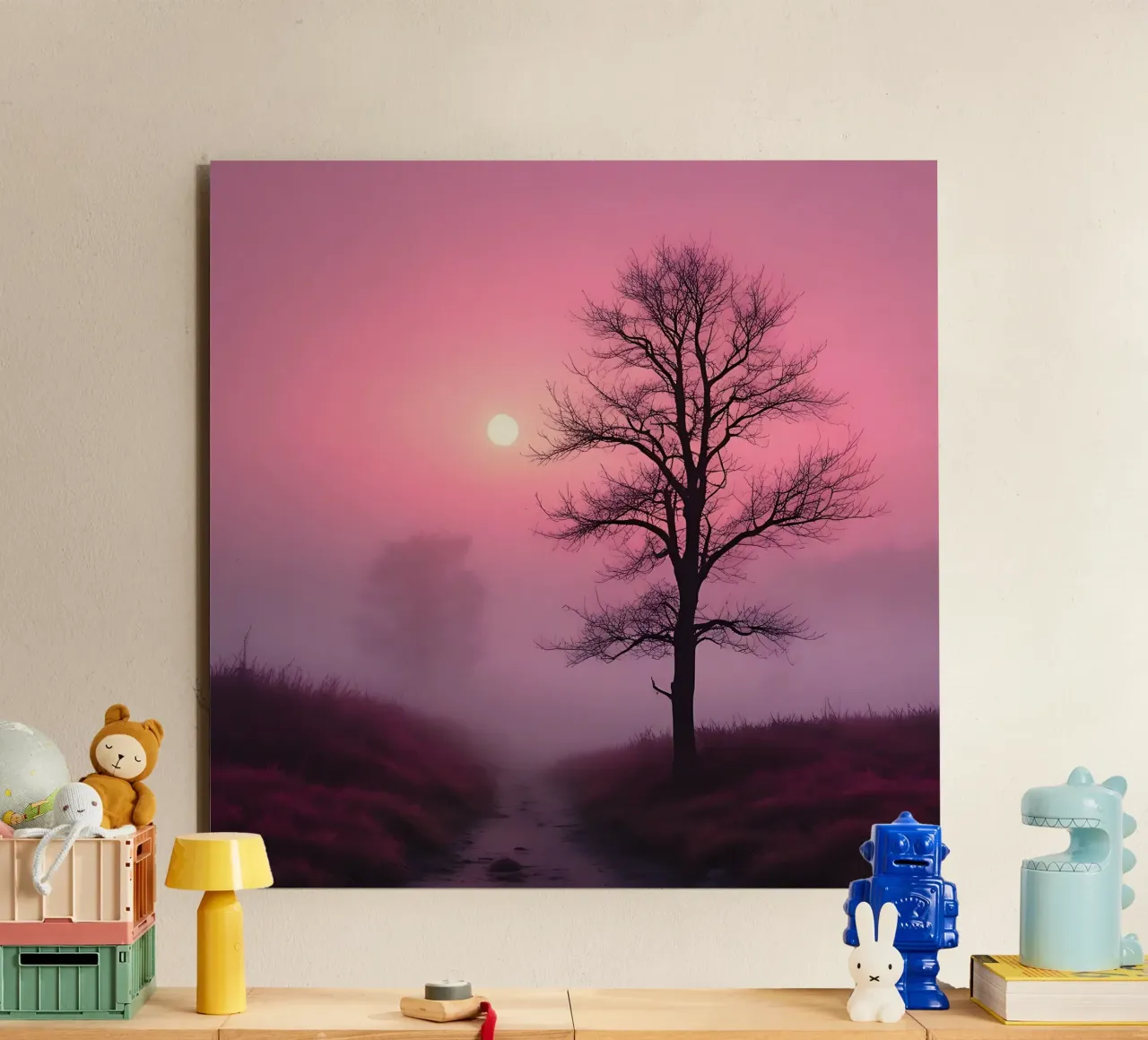 Tramonto con nebbia_1 alluminio dibond da Pink- und LoveArt by LK