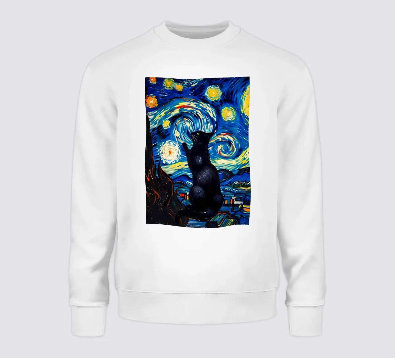 gatto vangogh felpa da Adrian Patel