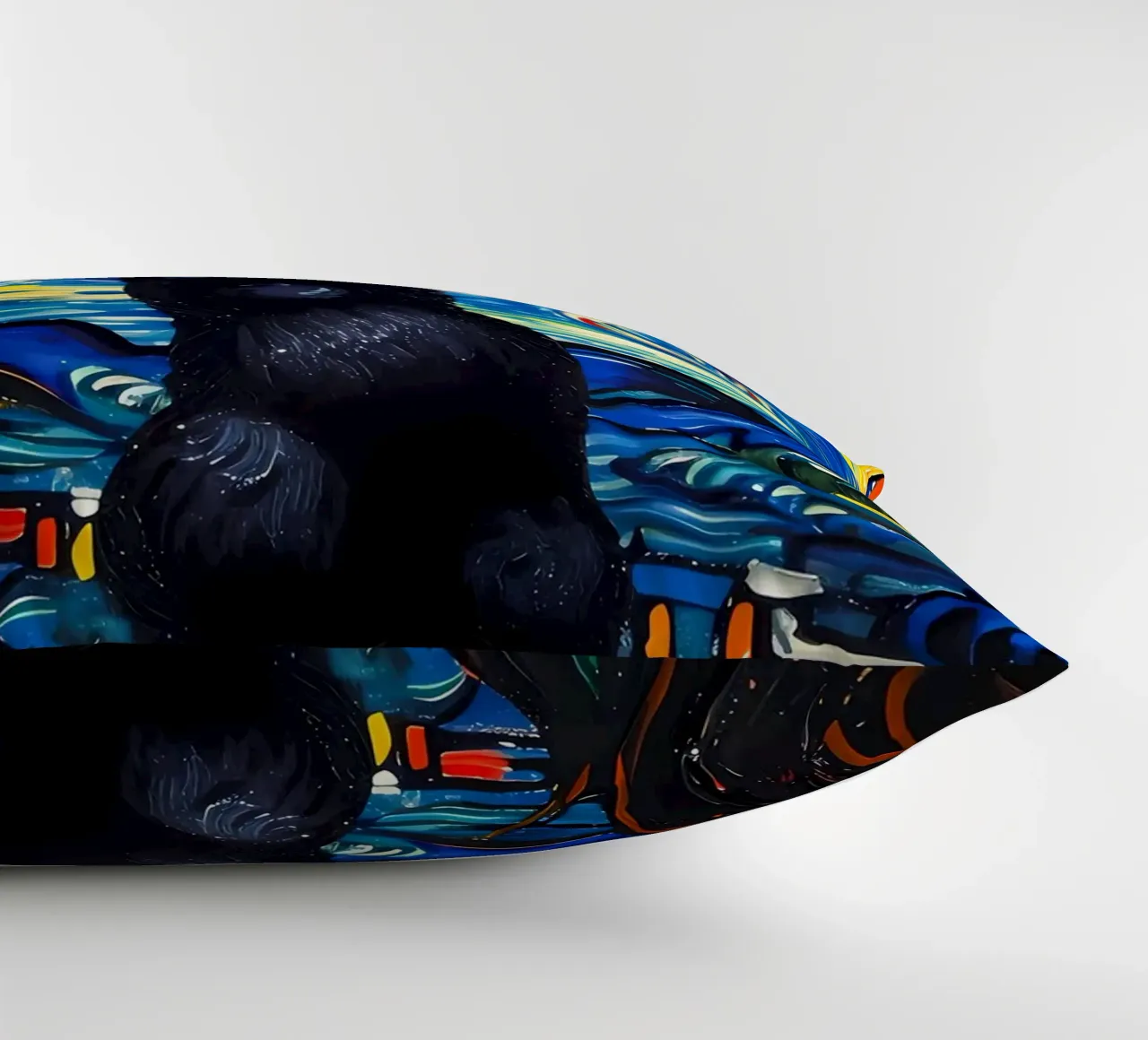 gatto vangogh cuscino da Adrian Patel
