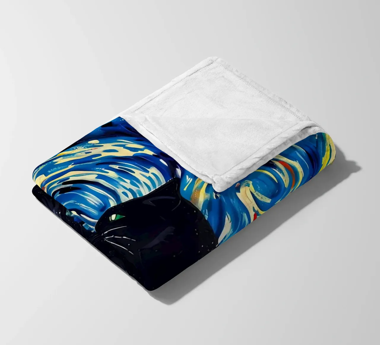 gatto vangogh coperta in pile da Adrian Patel
