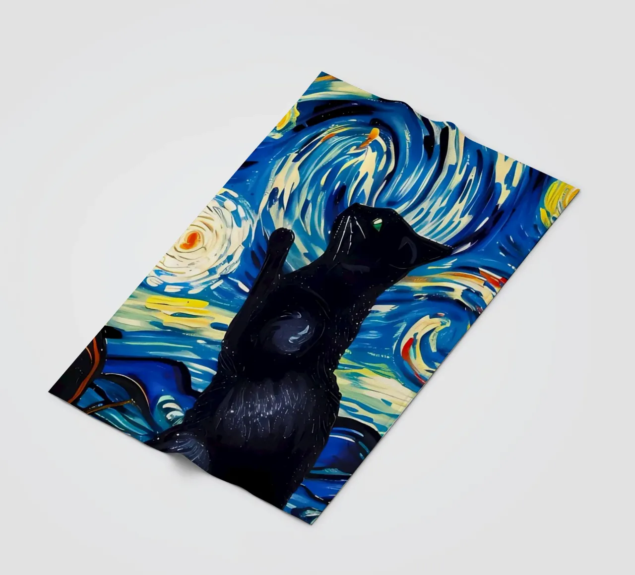 gatto vangogh coperta in pile da Adrian Patel