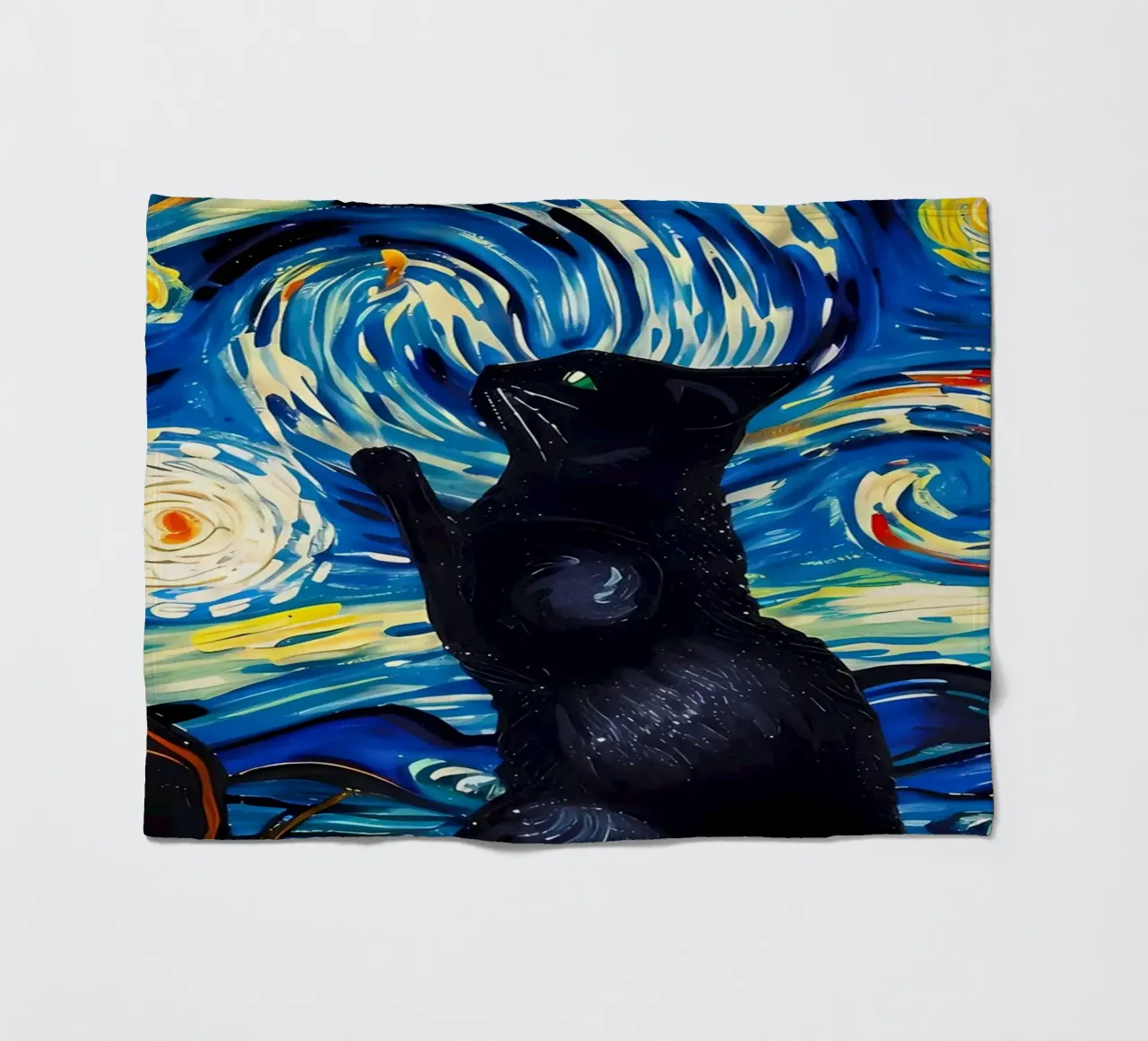 gatto vangogh coperta in pile da Adrian Patel