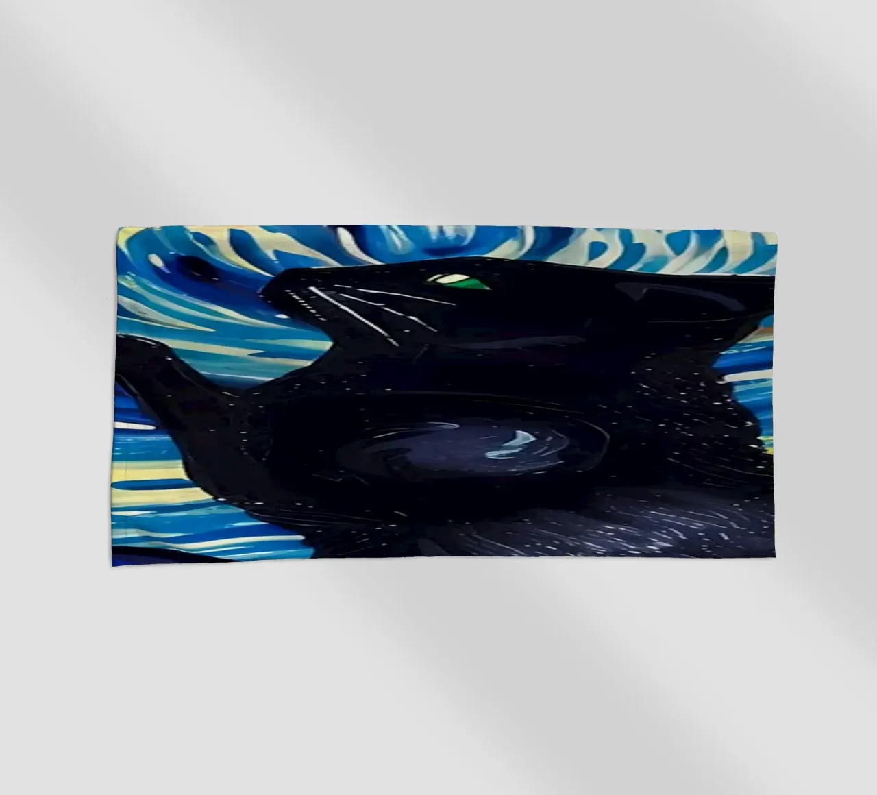 gatto vangogh telo mare da Adrian Patel