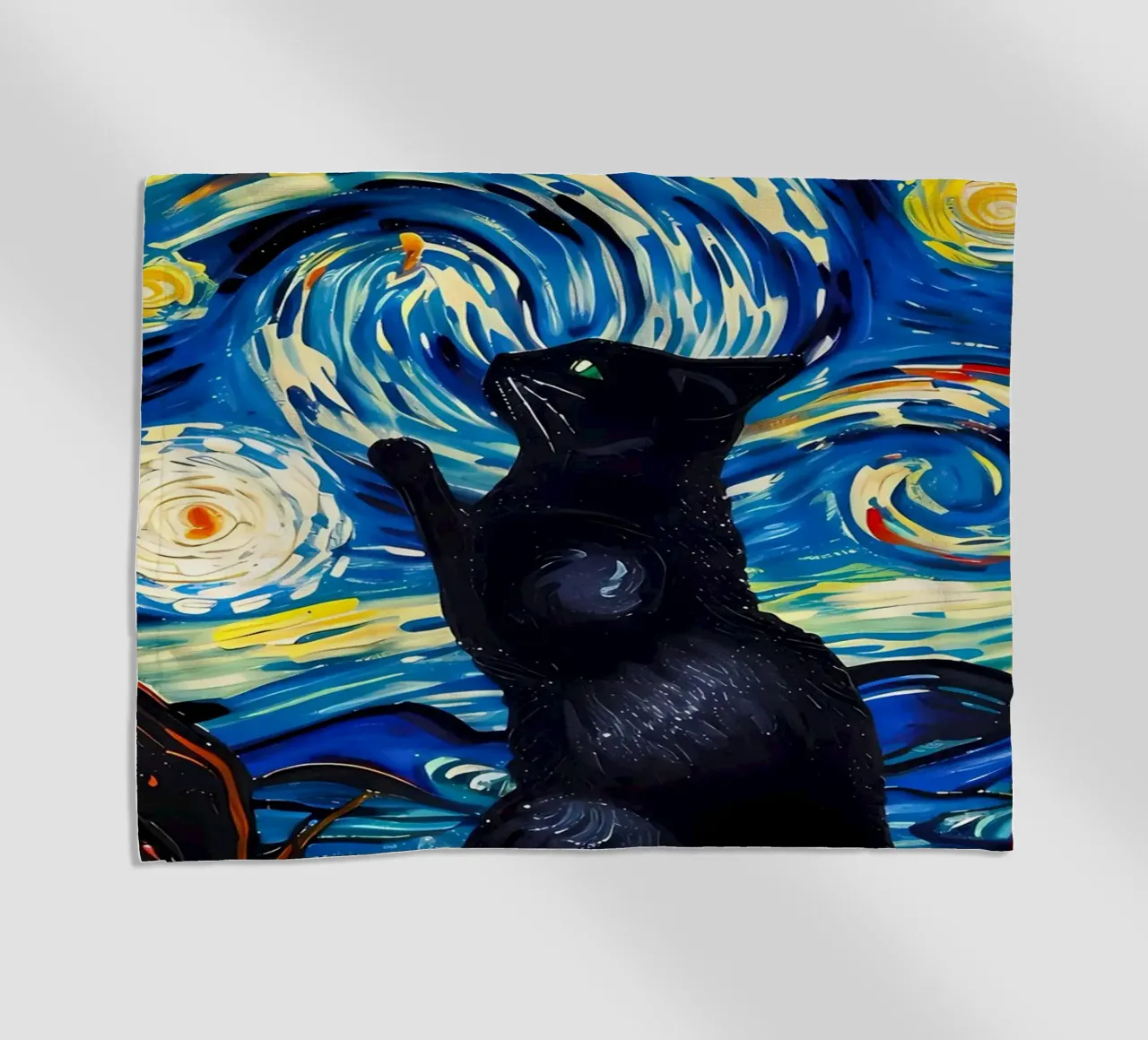 gatto vangogh telo mare da Adrian Patel