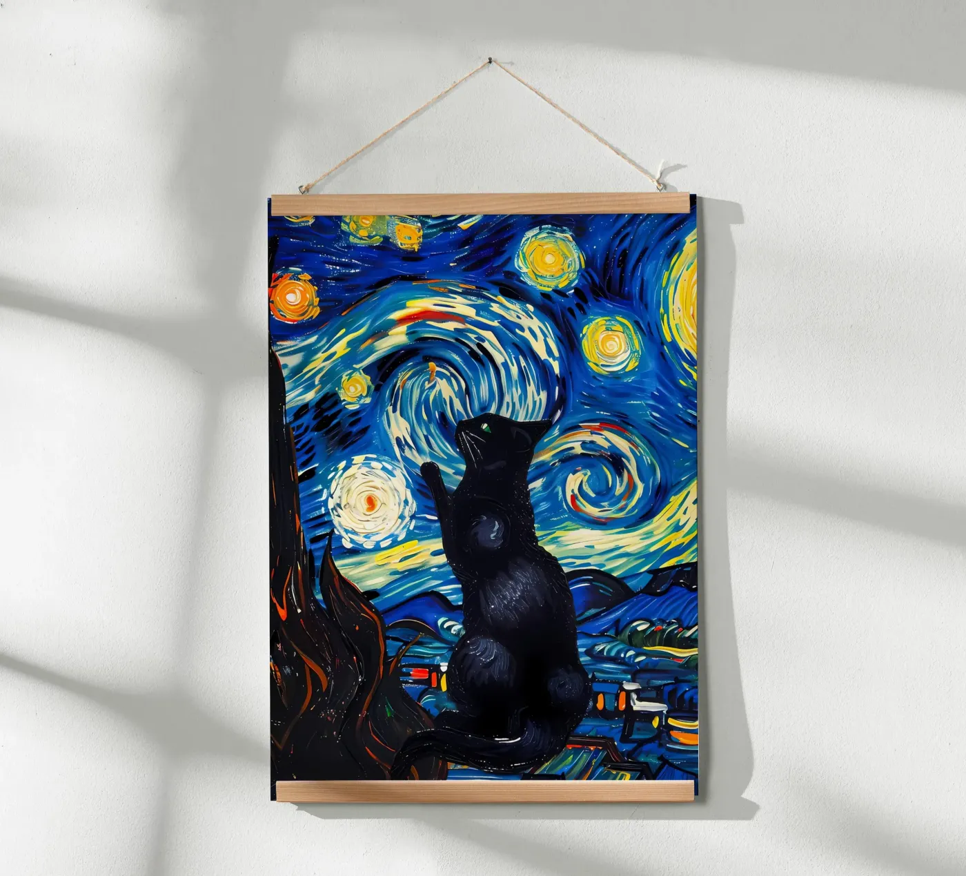 gatto vangogh poster da Adrian Patel