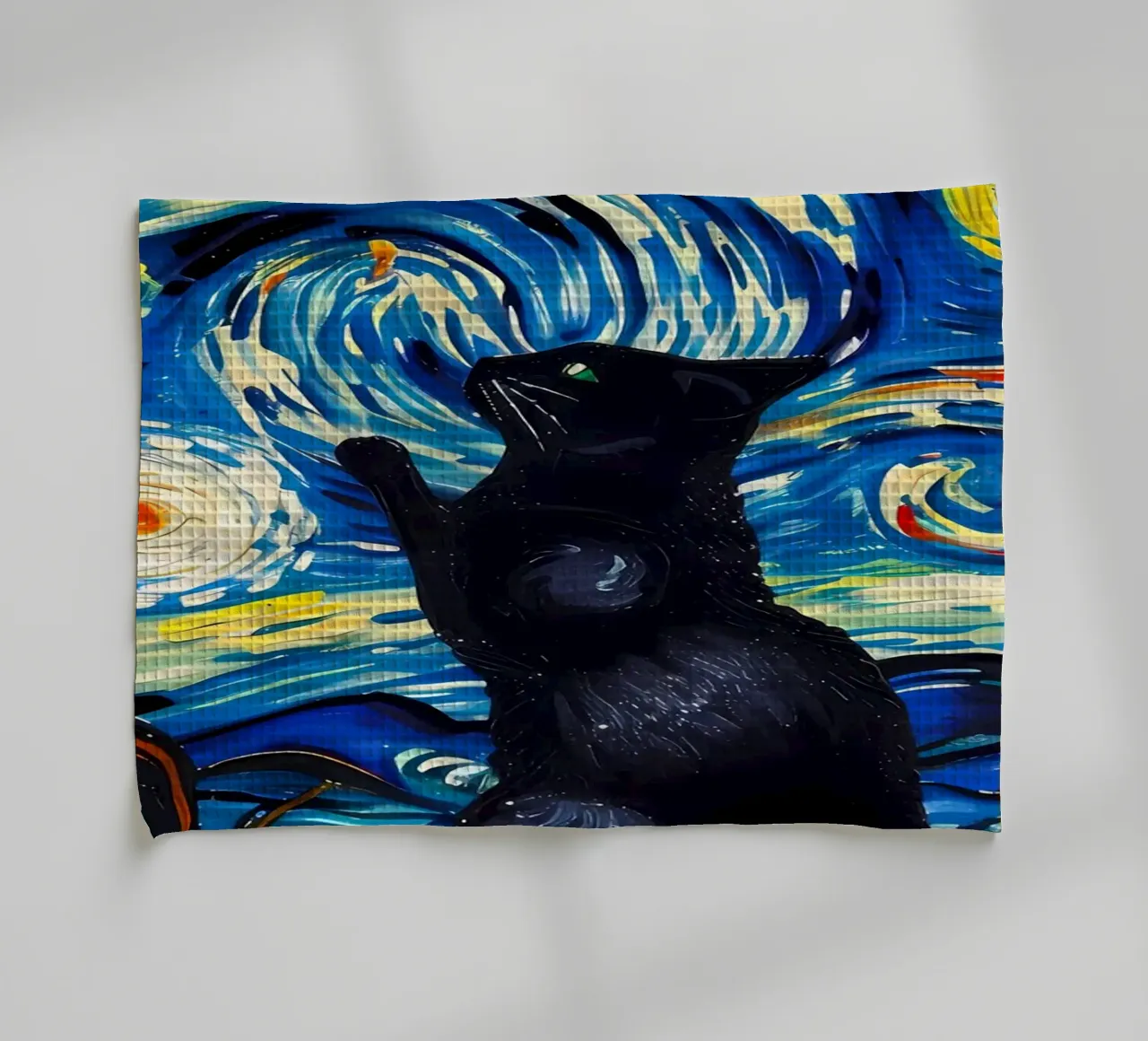 gatto vangogh canovaccio da cucina da Adrian Patel