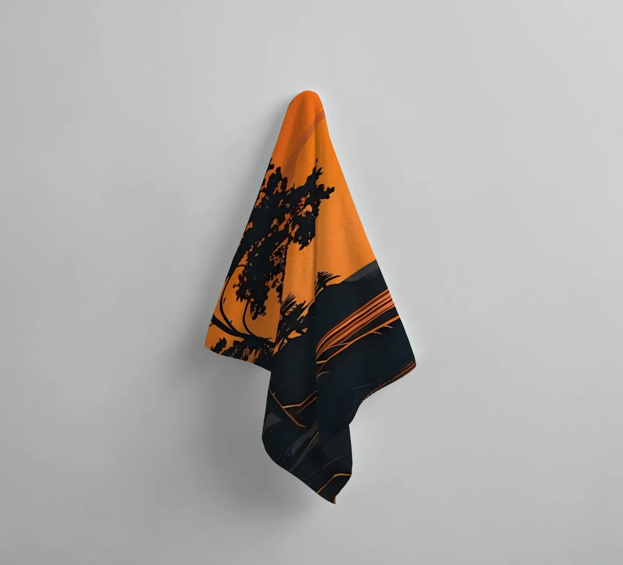 Sunset Sailboat towel by Bartosz Powalka
