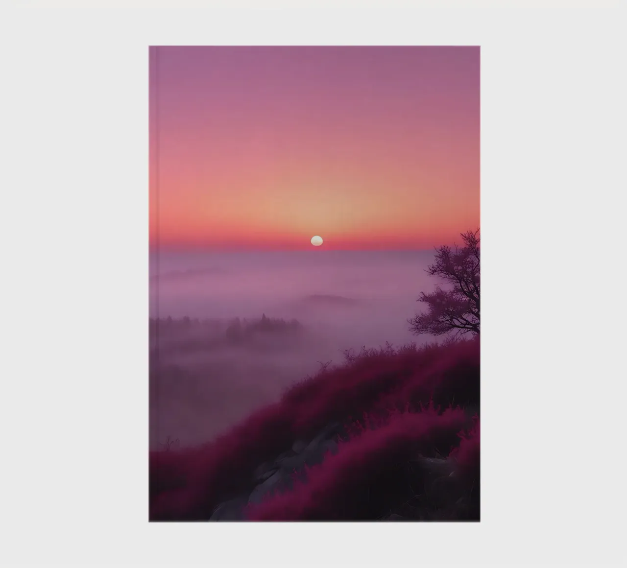 Sunset with fog_2 notebook by Pink- und LoveArt by LK