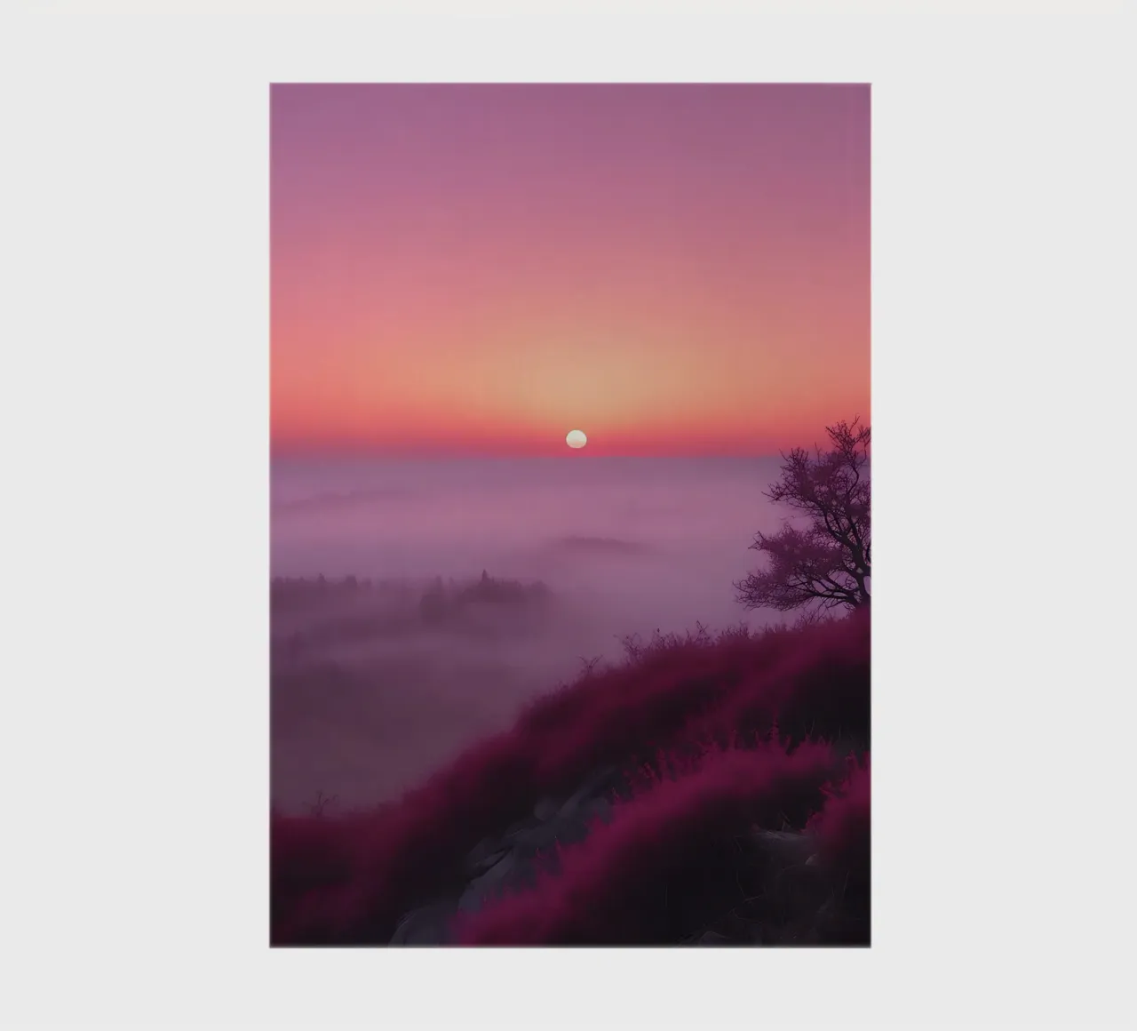 Sunset with fog_2 notebook by Pink- und LoveArt by LK