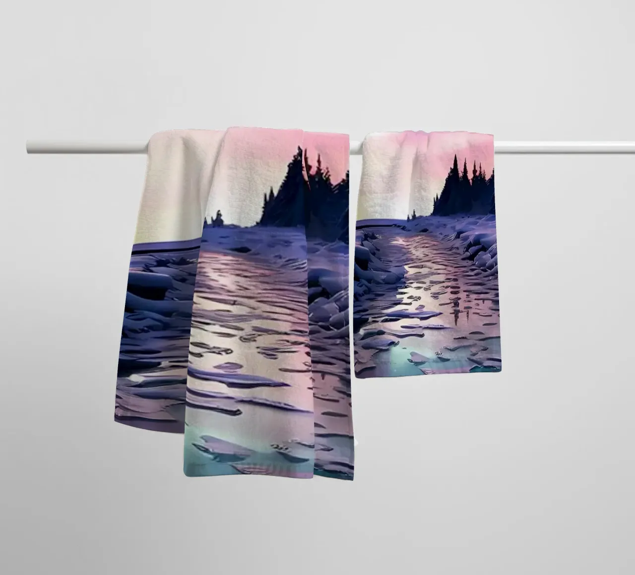 Aurora Borealis streamlet towel by Matthew Katz