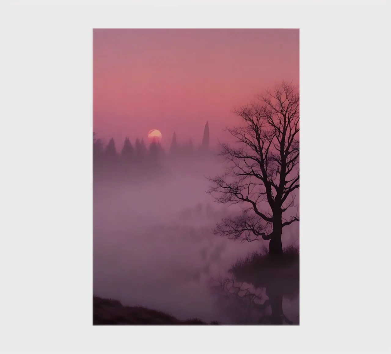 Sunset with fog_3 notebook by Pink- und LoveArt by LK