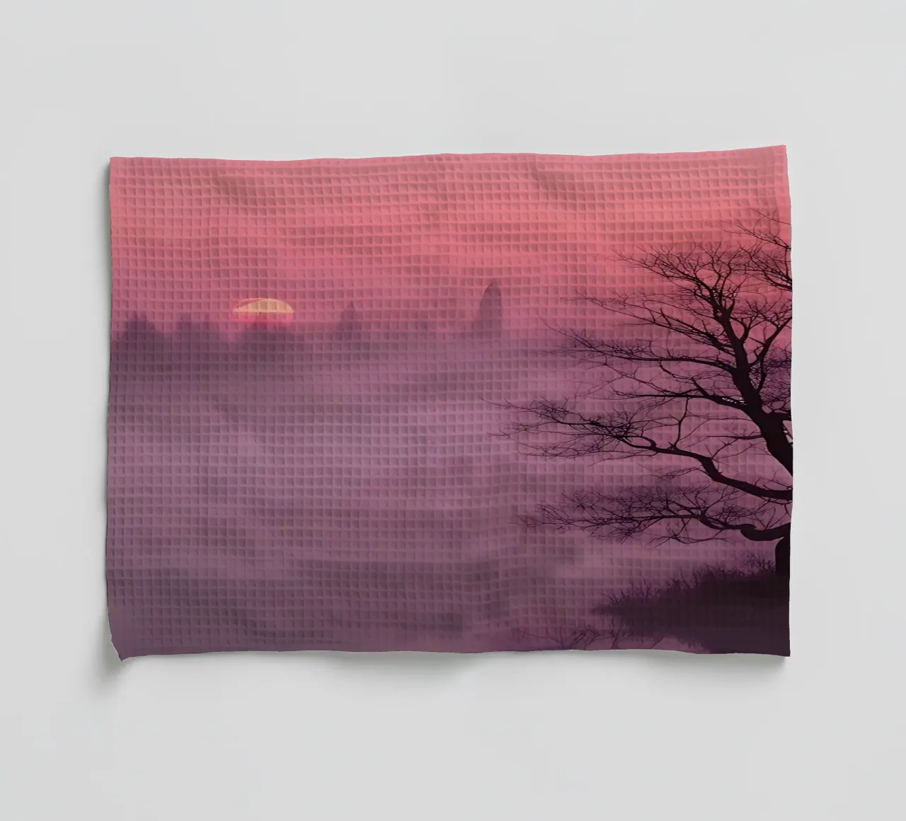 Tramonto con nebbia_3 canovaccio da cucina da Pink- und LoveArt by LK