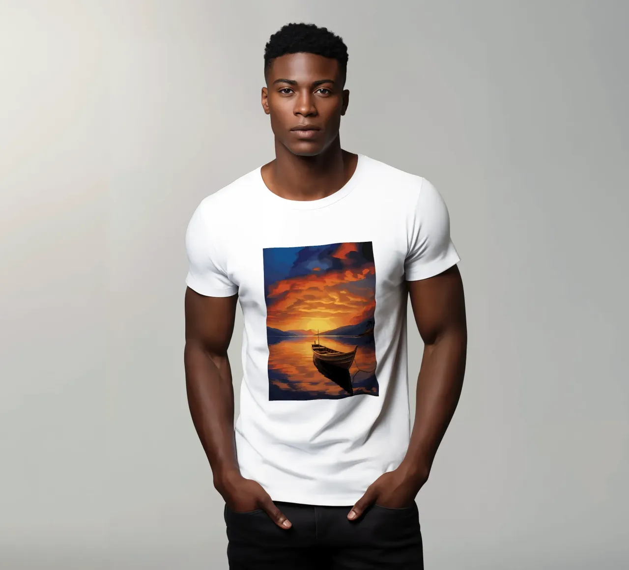 Tramonto in barca t-shirt da Bartosz Powalka