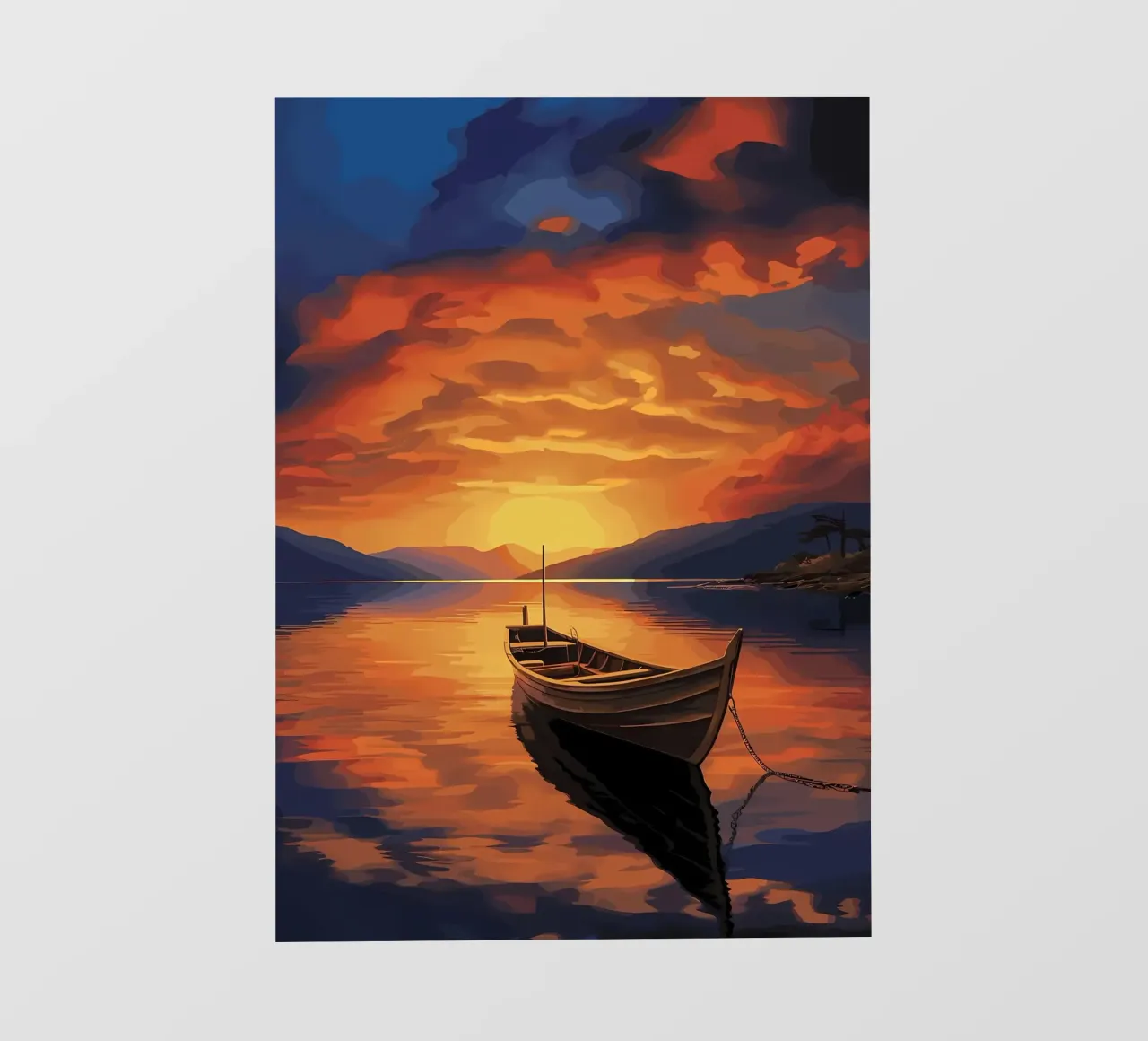 Boat Sunset photo wallpaper by Bartosz Powalka