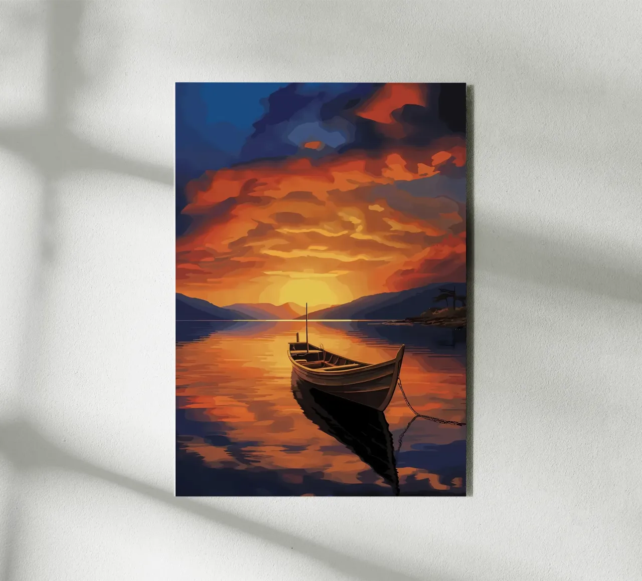Tramonto in barca alluminio dibond da Bartosz Powalka