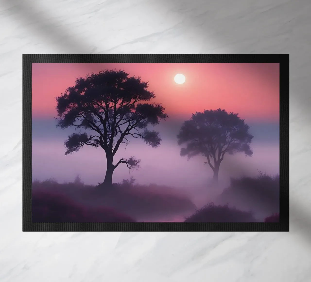 Tramonto con nebbia_4 zerbino da Pink- und LoveArt by LK
