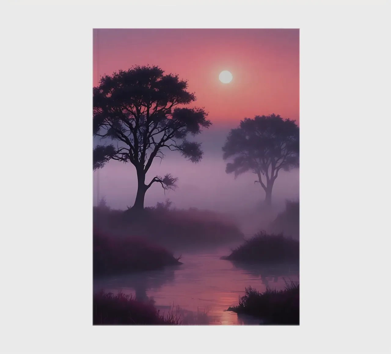 Sunset with fog_4 notebook by Pink- und LoveArt by LK