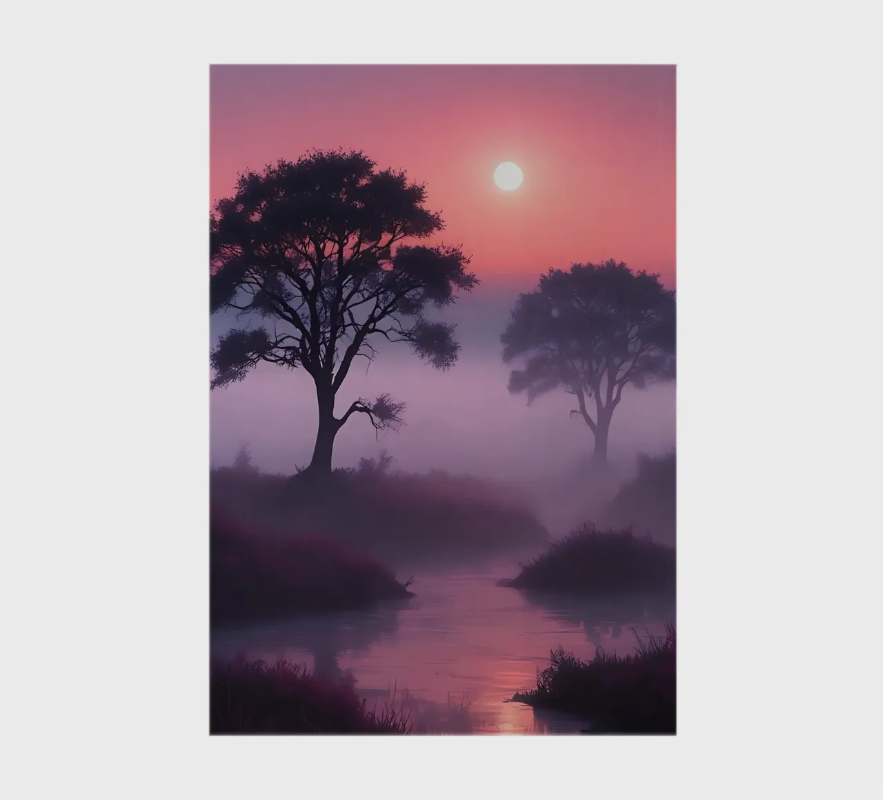 Sunset with fog_4 notebook by Pink- und LoveArt by LK